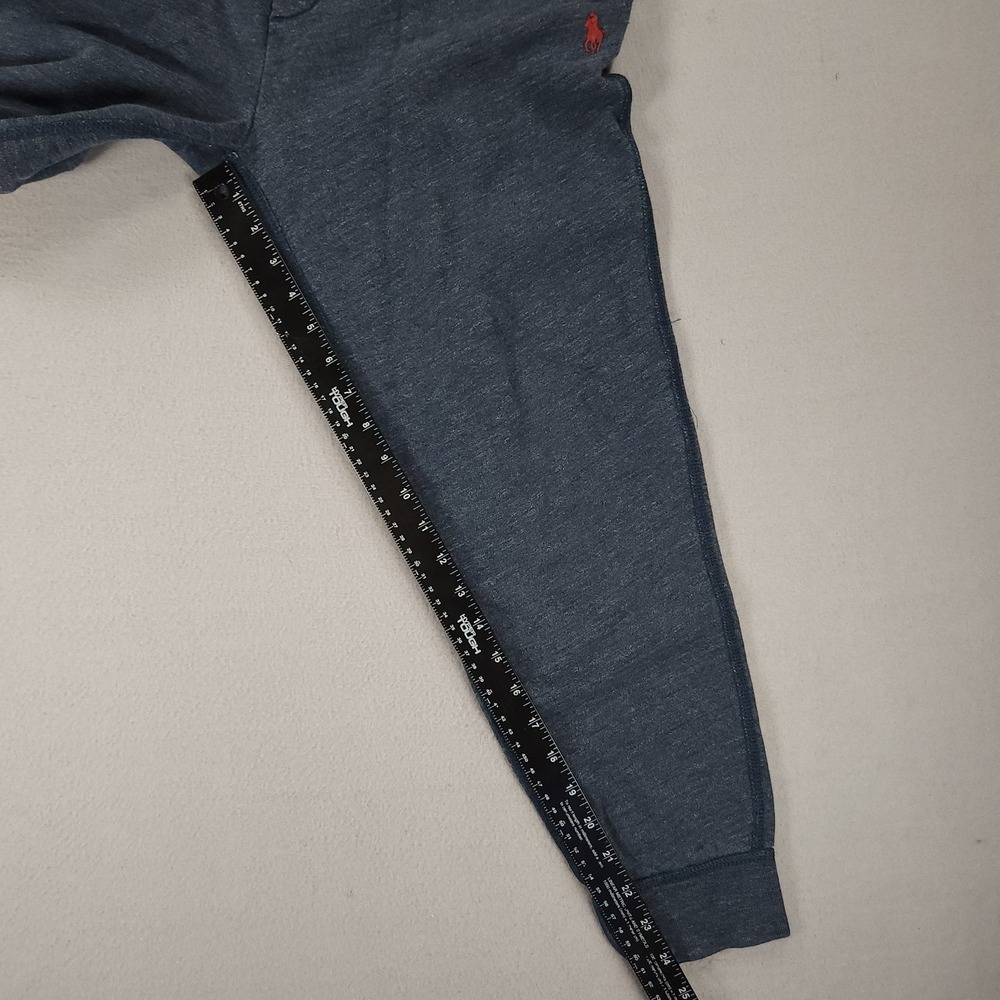 Polo Ralph Lauren Pants Mens Small Blue Fleece Jogger Sweatpants Drawstring Pony - Picture 5 of 10
